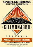 Kilimanjaro - Tanzanian Peaberry Light/Med Roast - 12oz (Single Origin)