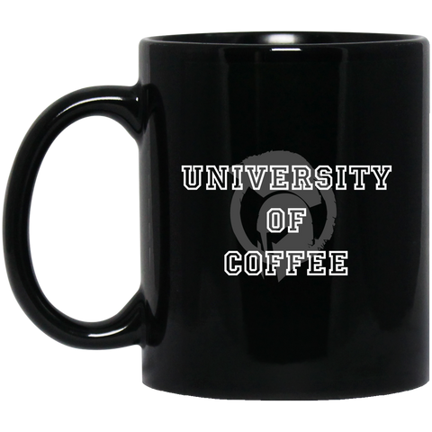University of Coffee 11 oz. Black Mug