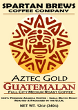 Aztec Gold - Guatemalan "Full-City" Light-Med Roast - 12oz (Single Origin)
