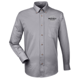 wade413 Harriton Mens Easy Blend Long Sleeve Twill Shirt