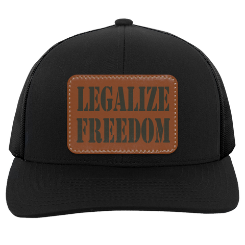 Legalize Freedom Black Trucker Snap Back