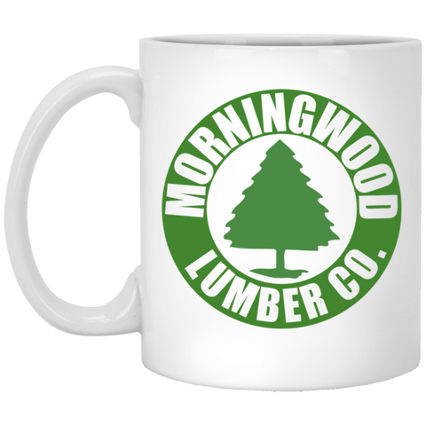 wood 11oz White Mug
