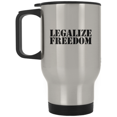 Legal Freedom Silver Stainless Travel Mug