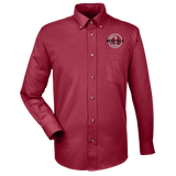 wade413 Harriton Mens Easy Blend Long Sleeve Twill Shirt