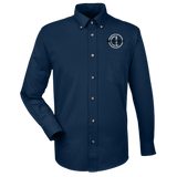 wade413 Harriton Mens Easy Blend Long Sleeve Twill Shirt