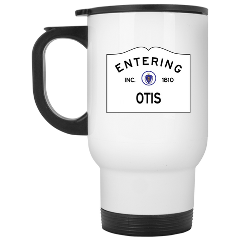 Otis White Travel Mug