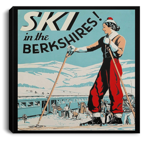 Otis Ski Berkshires Square Canvas .75in Frame