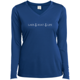 Otis Lake Boat Life Ladies’ Long Sleeve Performance V-Neck Tee